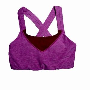 Lululemon Hot Pink Sports Bra‎ Size 4 Vintage Woman Gym Yoga Running Top